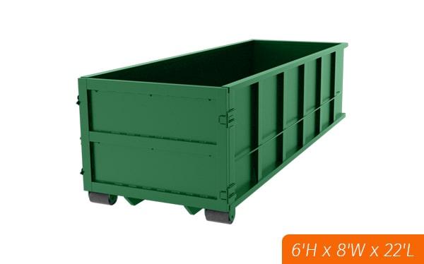 a thirty yard dumpster is a large container that can hold up to 30 cubic yards of waste and debris